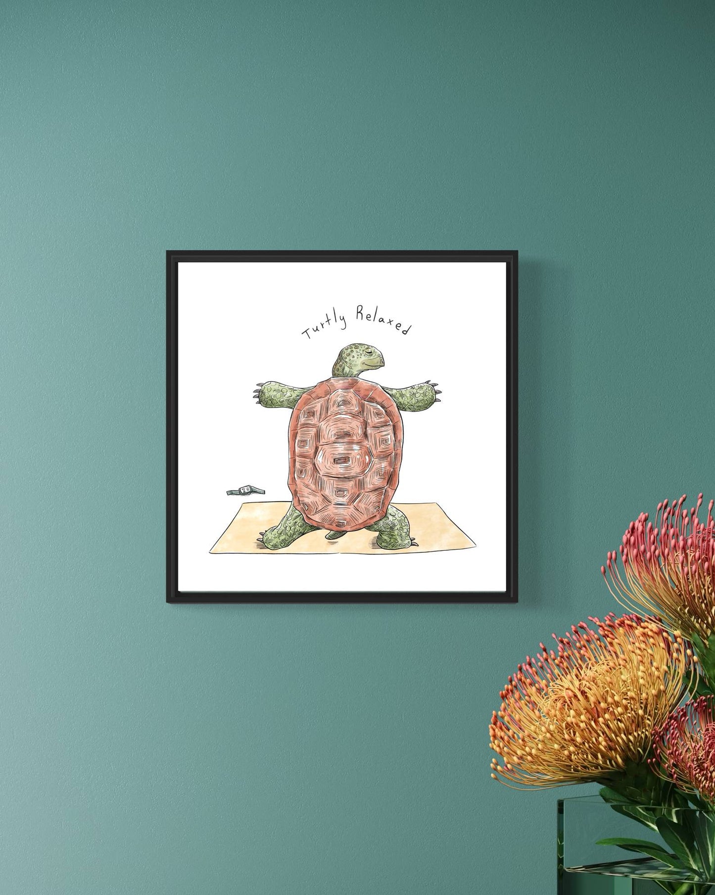 הדפס איור | צב יוגה