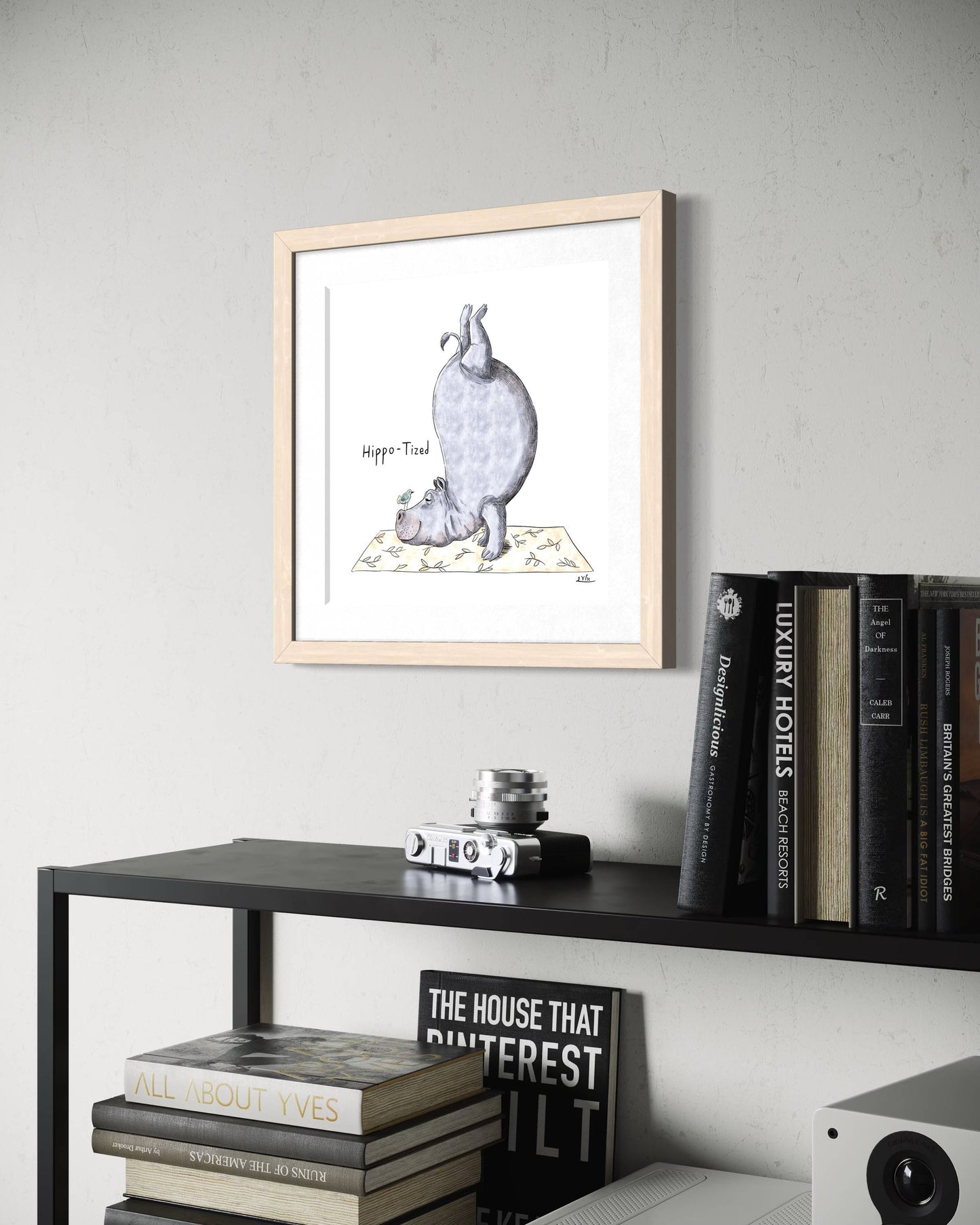 הדפס איור | היפופוטם יוגה