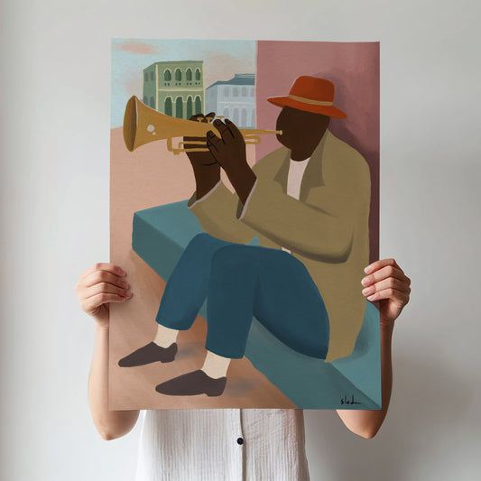 הדפס צבעוני | החצוצרן הקובני