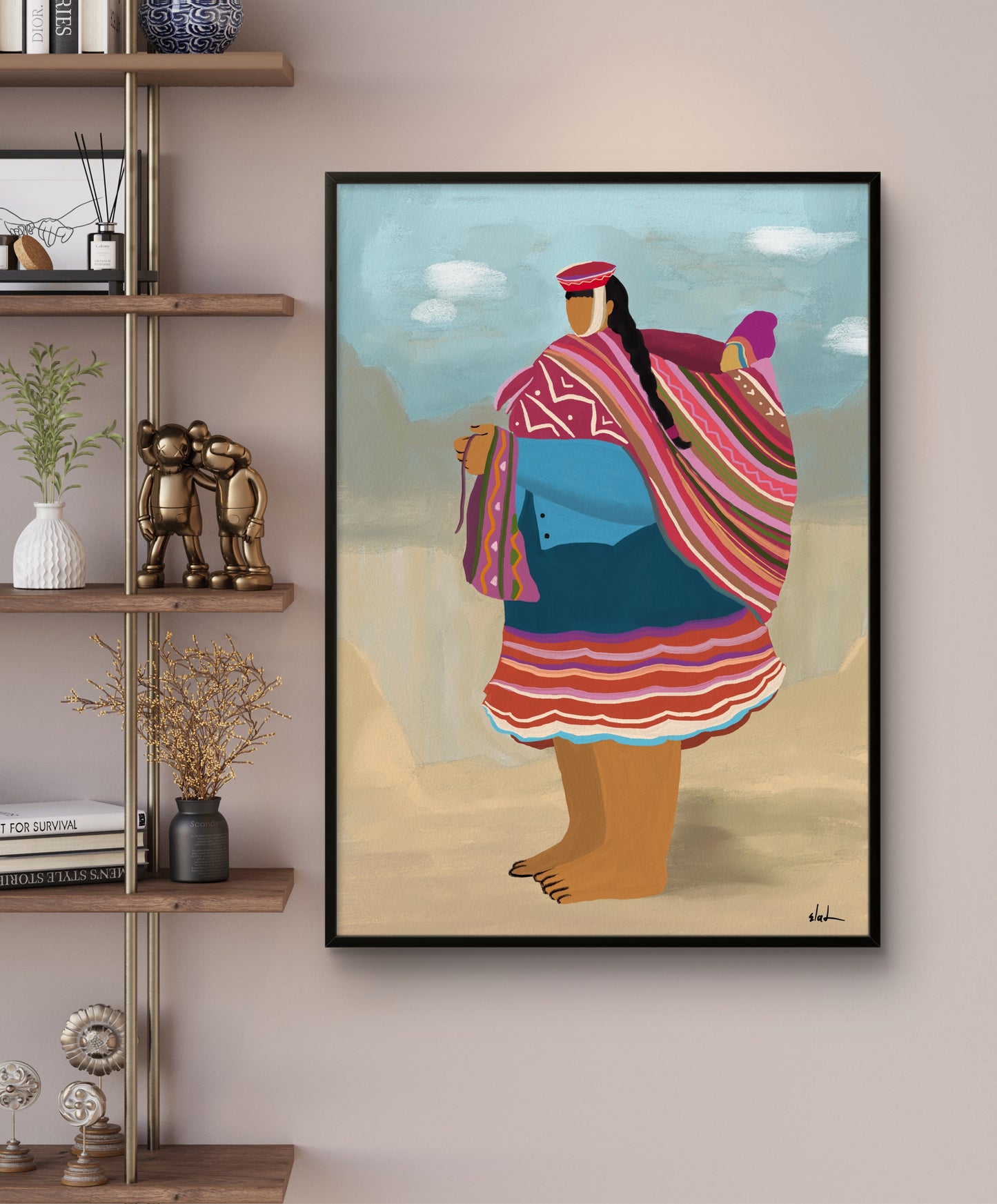 הדפס צבעוני | אמא ובן פרואנים