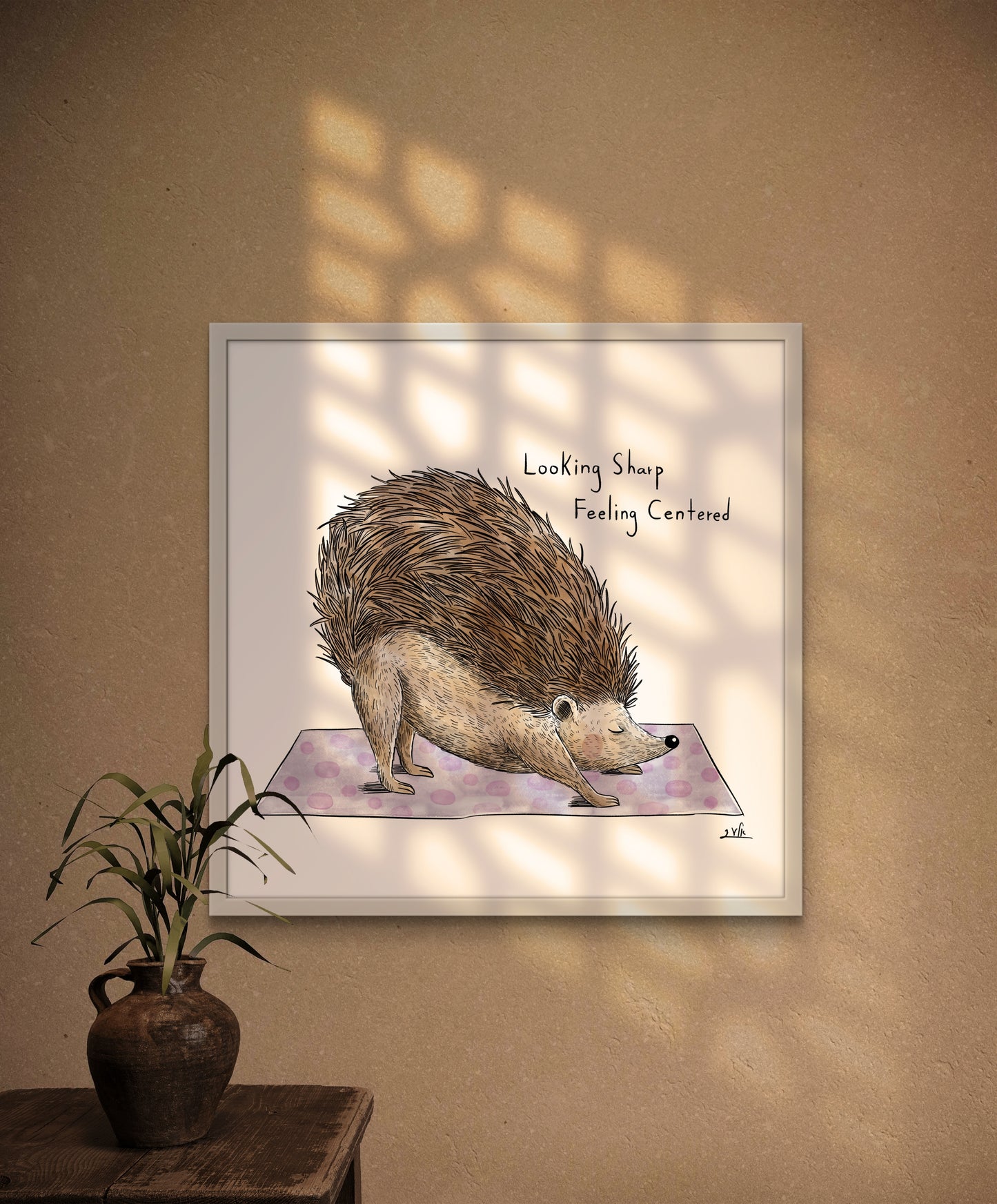 הדפס איור | קיפוד יוגה