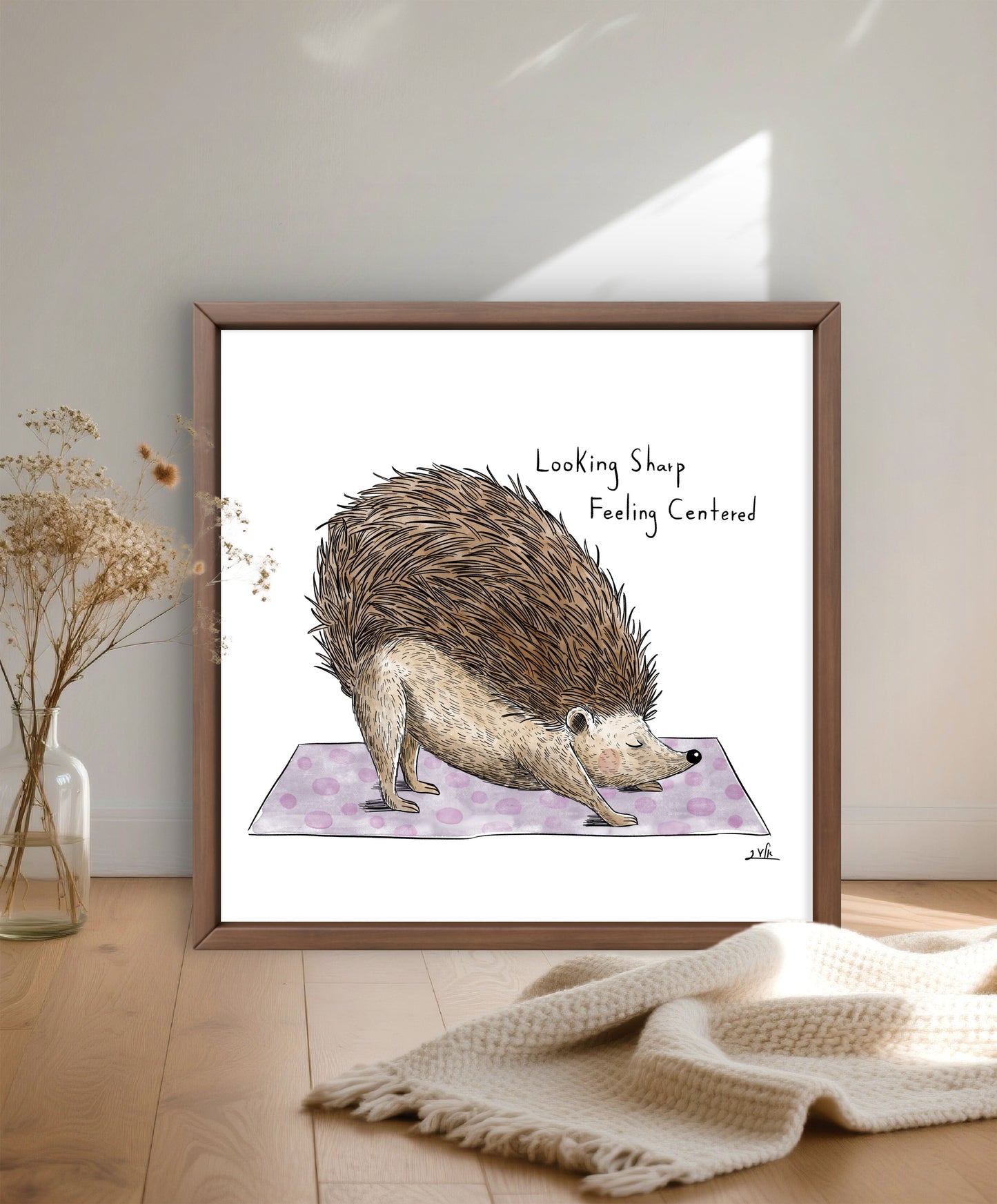 הדפס איור | קיפוד יוגה