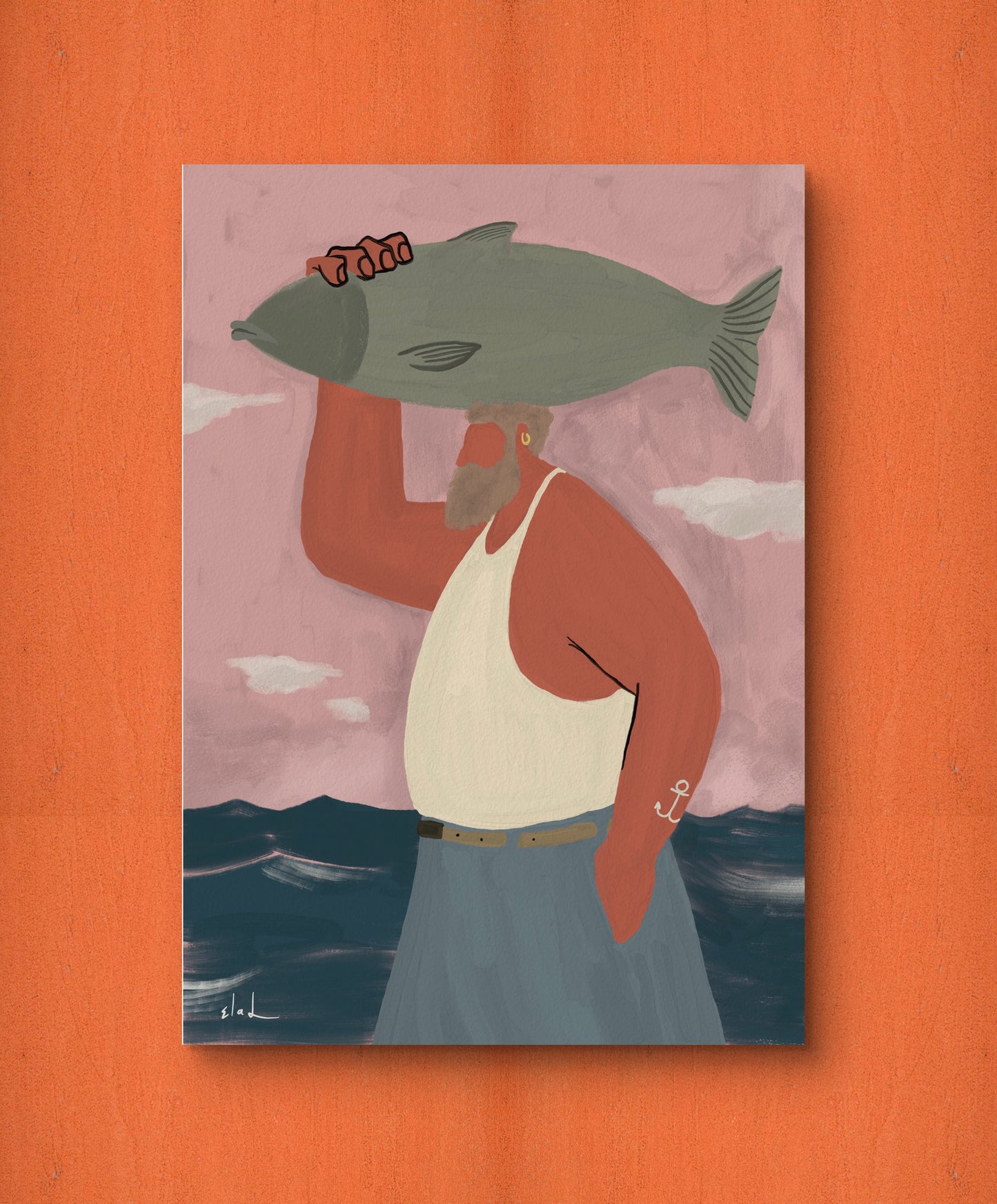 הדפס צבעוני | הדייג