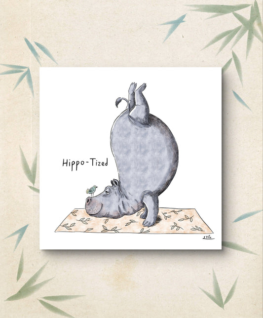 הדפס איור | היפופוטם יוגה