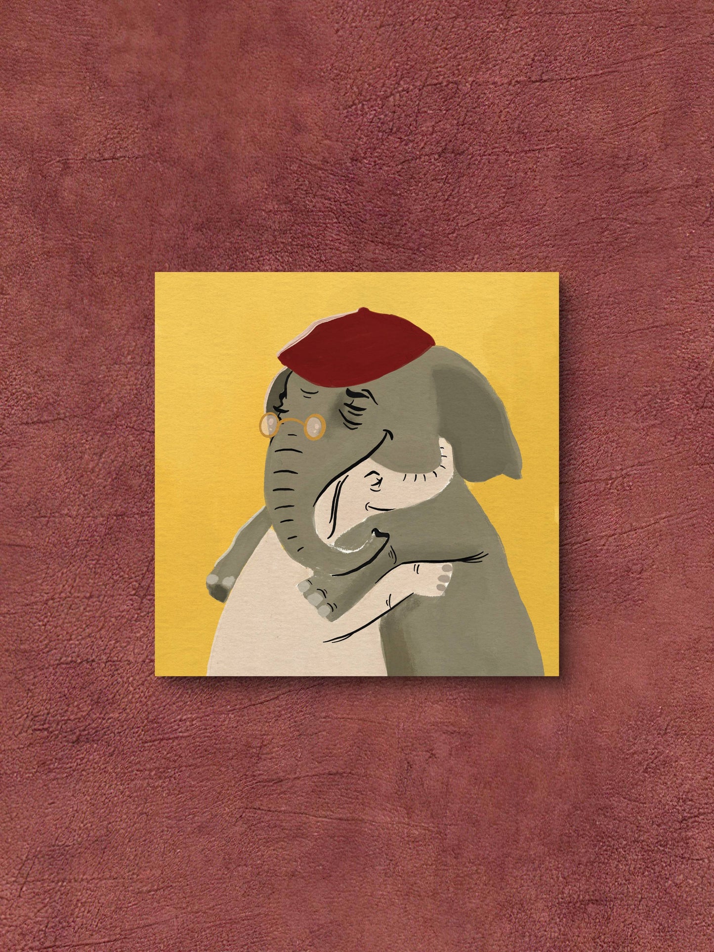 הדפס איור | זוג פילים