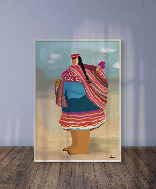 הדפס צבעוני | אמא ובן פרואנים