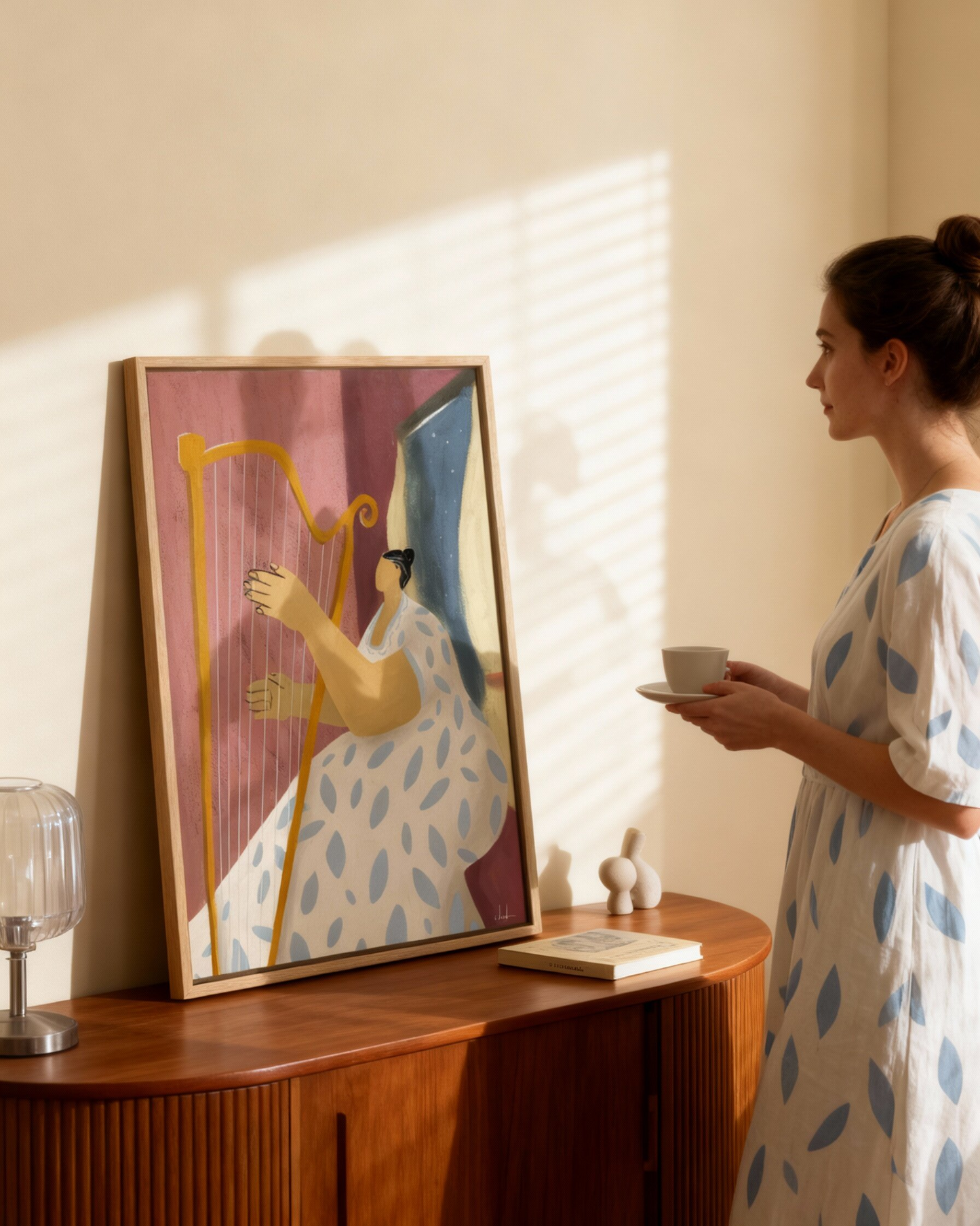 הדפס צבעוני | אשה ונבל