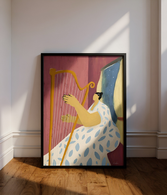 הדפס צבעוני | אשה ונבל