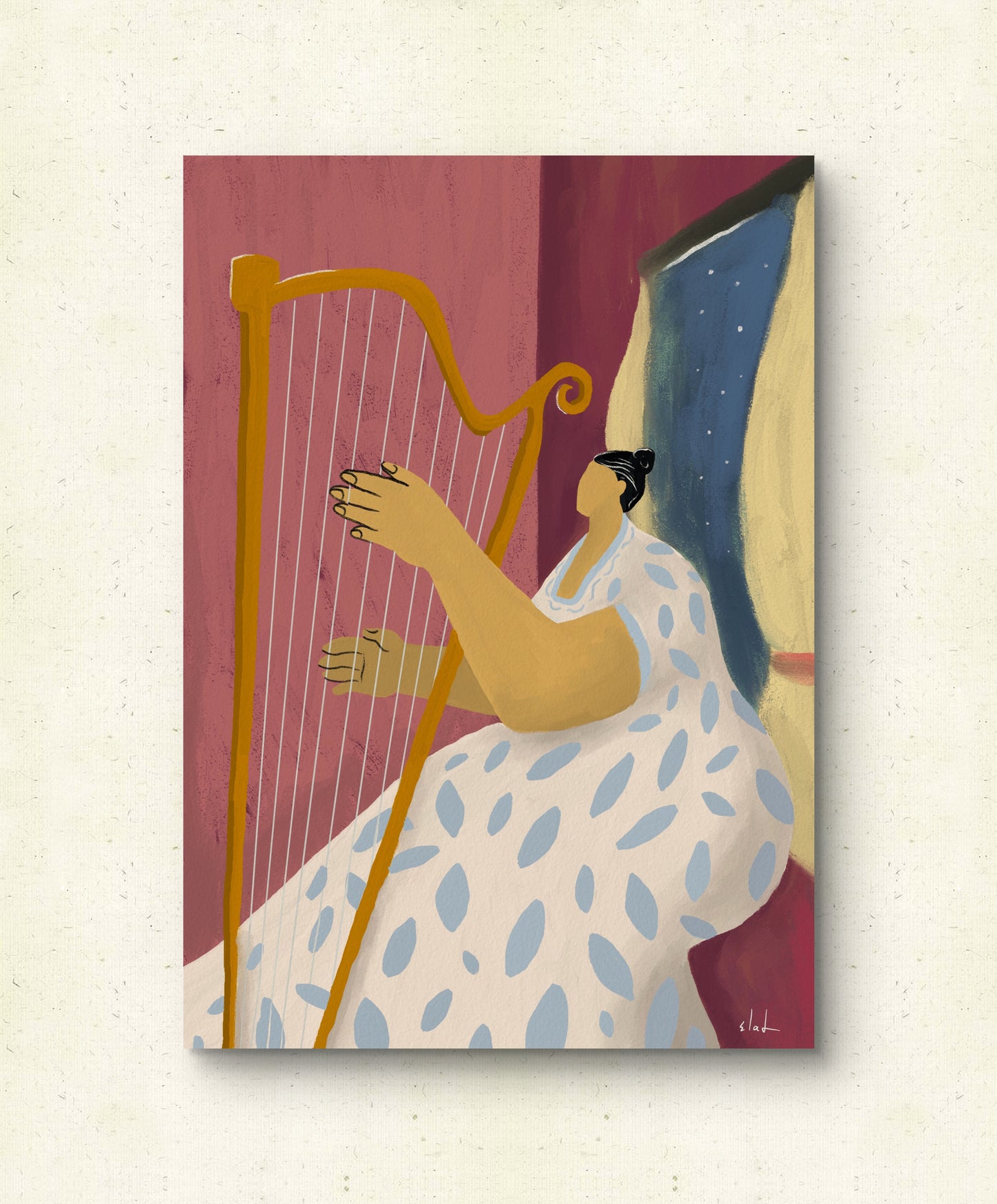 הדפס צבעוני | אשה ונבל