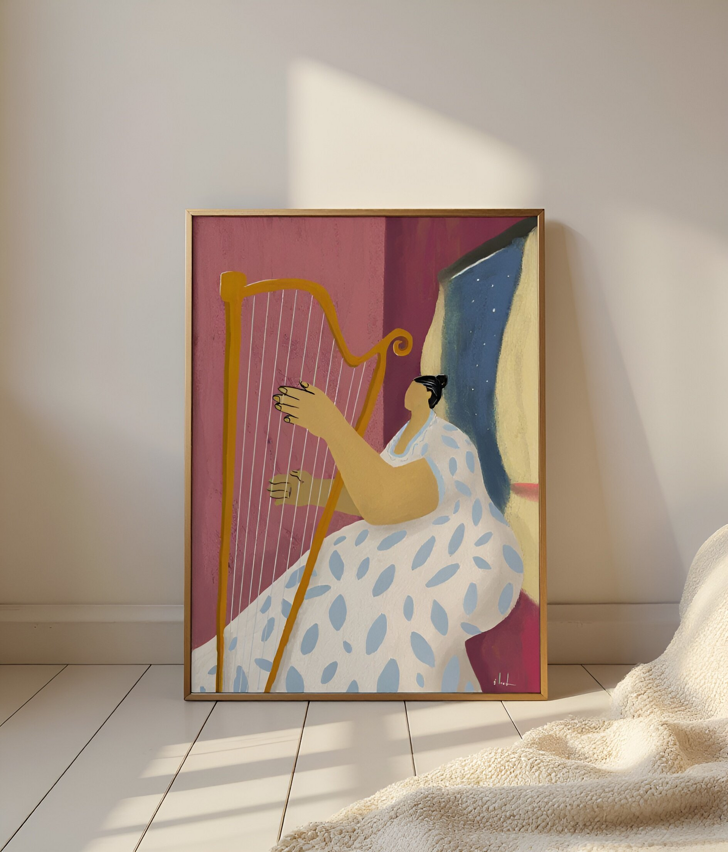 הדפס צבעוני | אשה ונבל