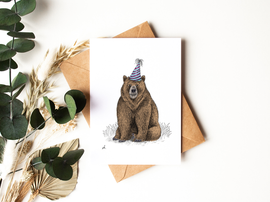 כרטיס ברכה |  דוב יום הולדת