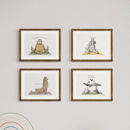 הדפסים | מארז רביעיית חיות היוגה