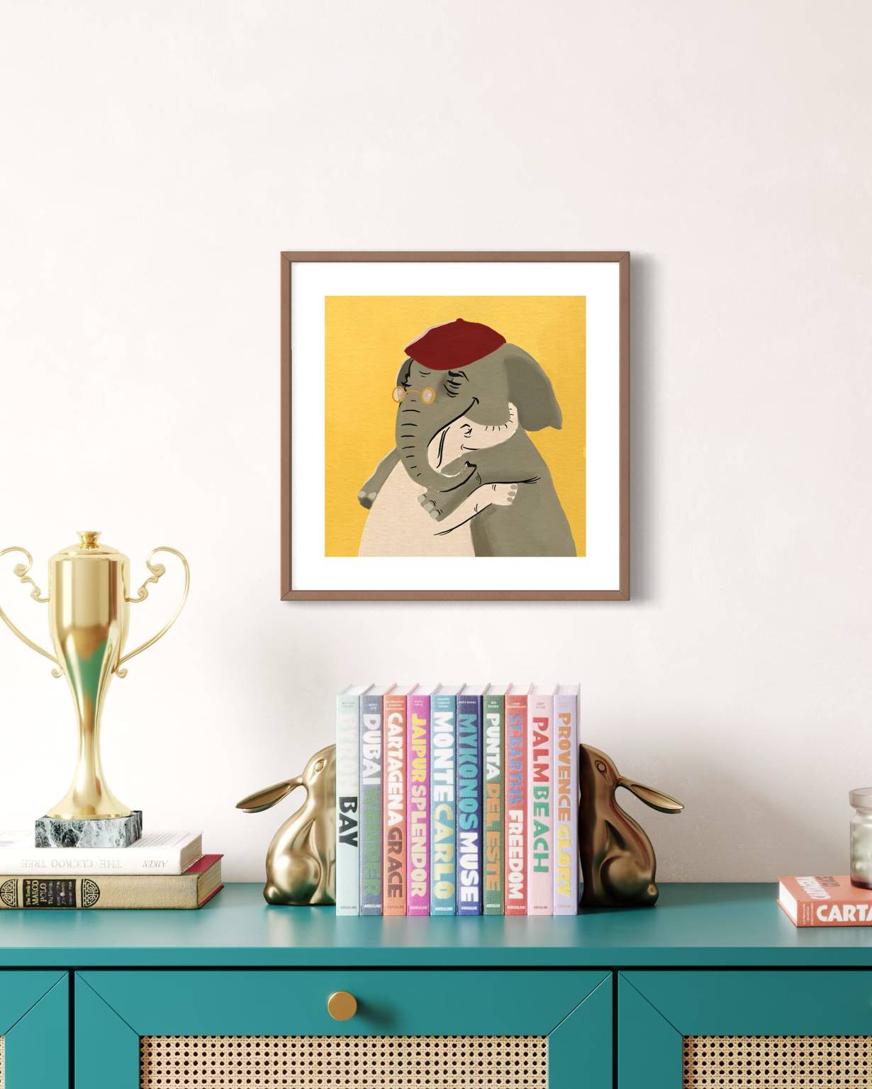 הדפס איור | זוג פילים