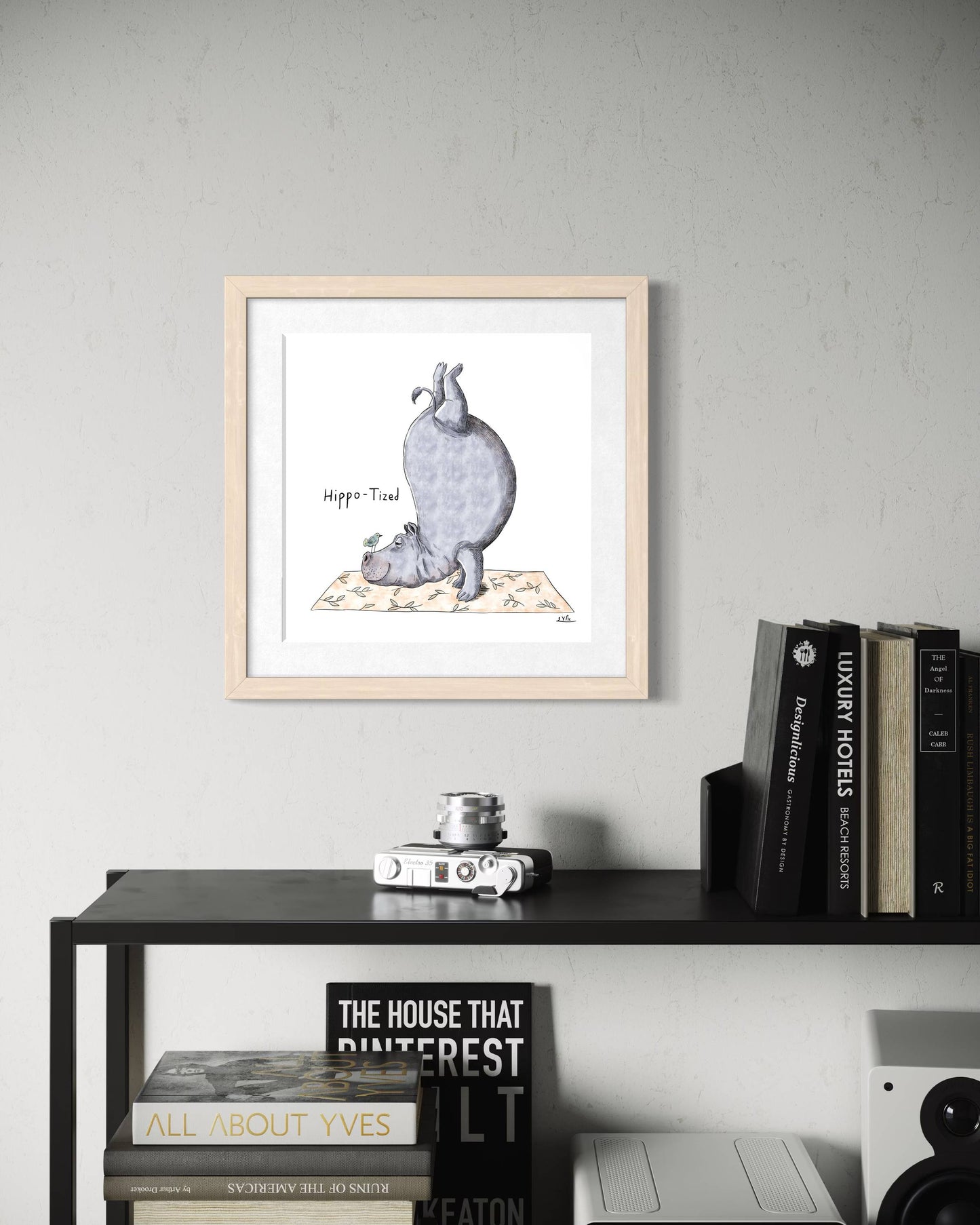 הדפס איור | היפופוטם יוגה