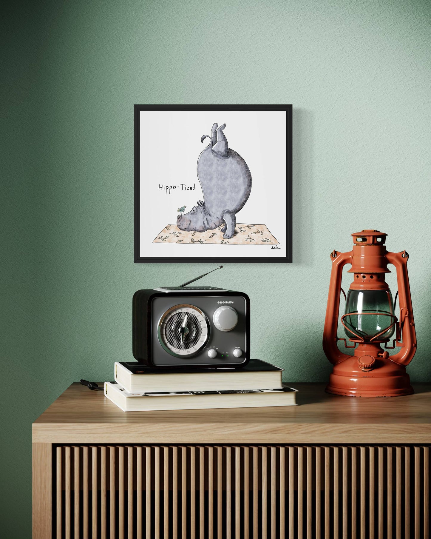 הדפס איור | היפופוטם יוגה