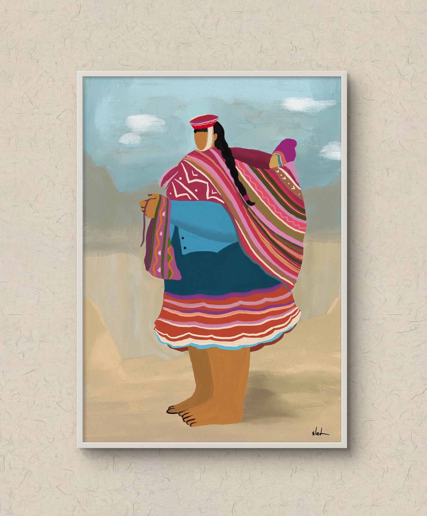 הדפס צבעוני | אמא ובן פרואנים